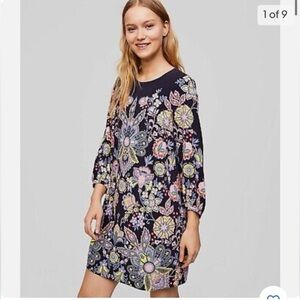 LOFT Blue Long Sleeve Dress